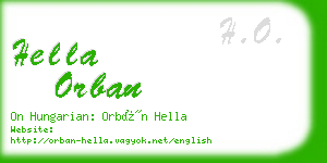 hella orban business card